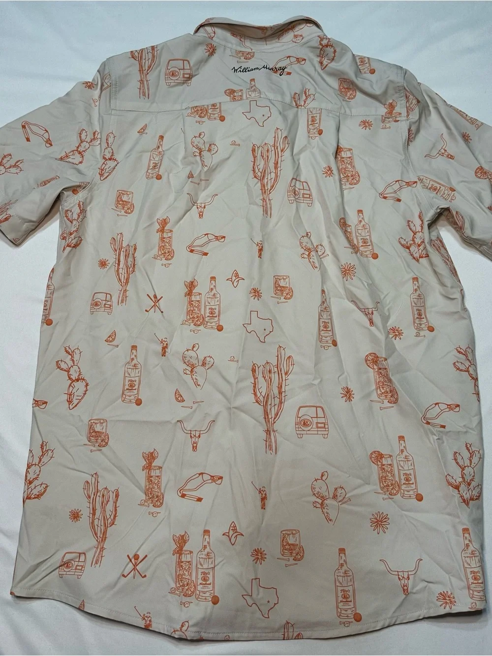 NWT William Murray Golf x Tito's Vodka Men's Medium Button Down Shirt